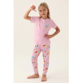 Roly Poly  3403-2 Kız Çocuk Kısa Kol Pijama Takımı